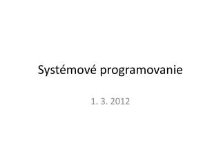 syst mov programovanie