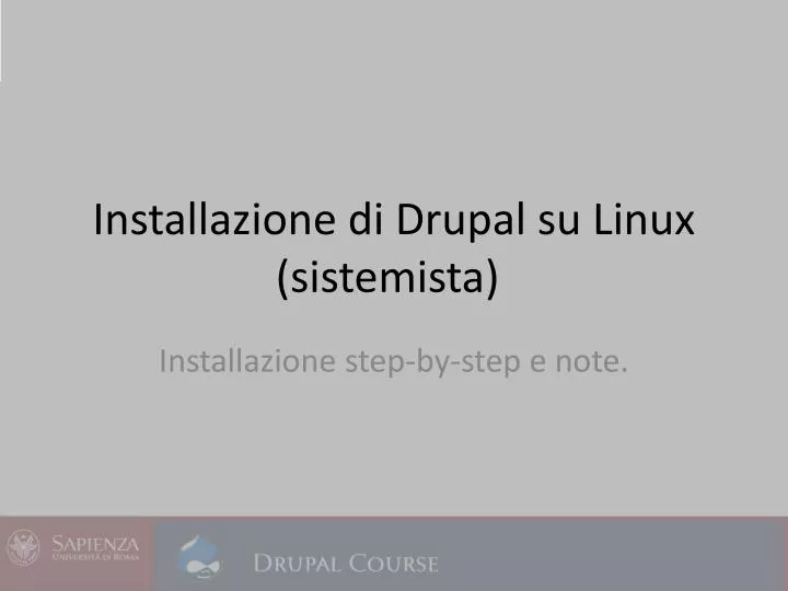 installazione di drupal su linux sistemista