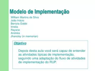 modelo de implementa o