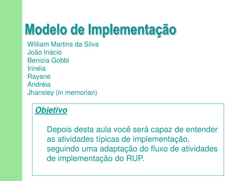 PPT - Modelo de Implementação PowerPoint Presentation, free download ...