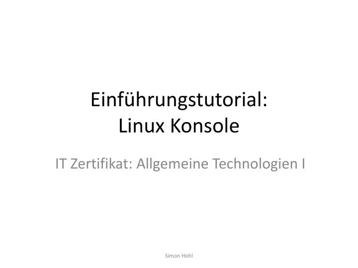 einf hrungstutorial linux konsole
