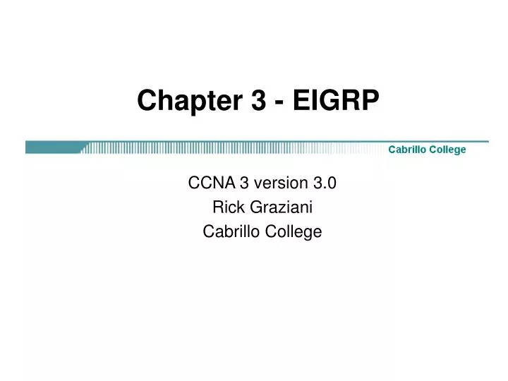 chapter 3 eigrp