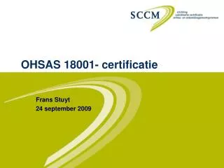 OHSAS 18001- certificatie