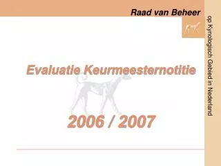 evaluatie keurmeesternotitie