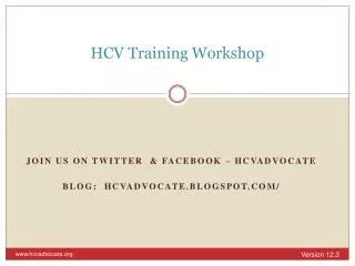 HCV Training Workshop