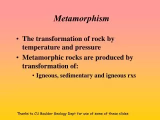 Metamorphism