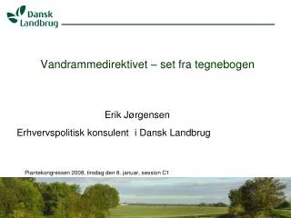 vandrammedirektivet set fra tegnebogen