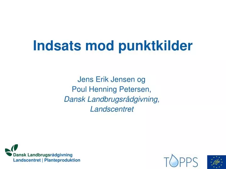 indsats mod punktkilder