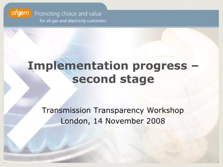 implementation progress second stage