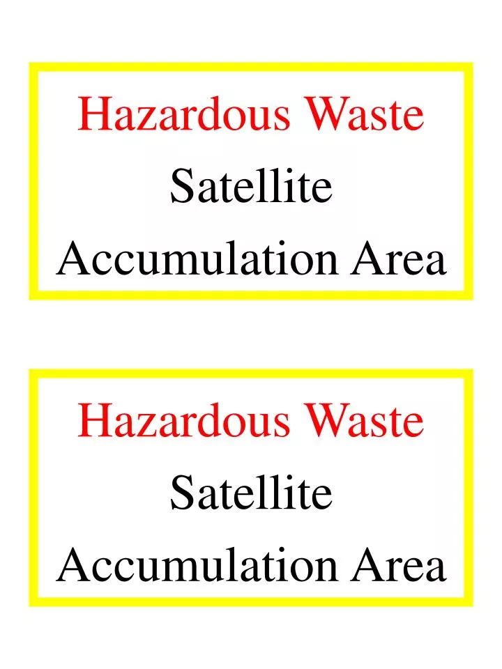 hazardous waste satellite accumulation area