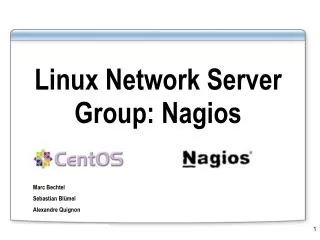 Linux Network Server Group: Nagios