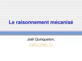 le raisonnement m canis