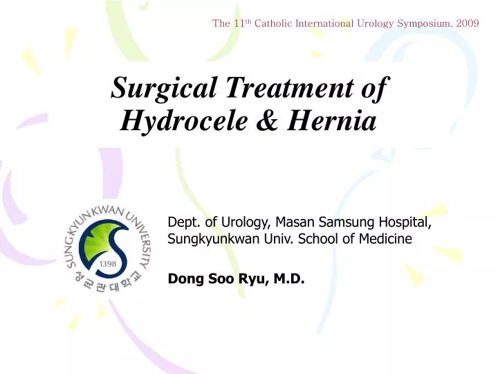 surgical treatment of hydrocele hernia