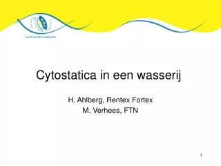 cytostatica in een wasserij