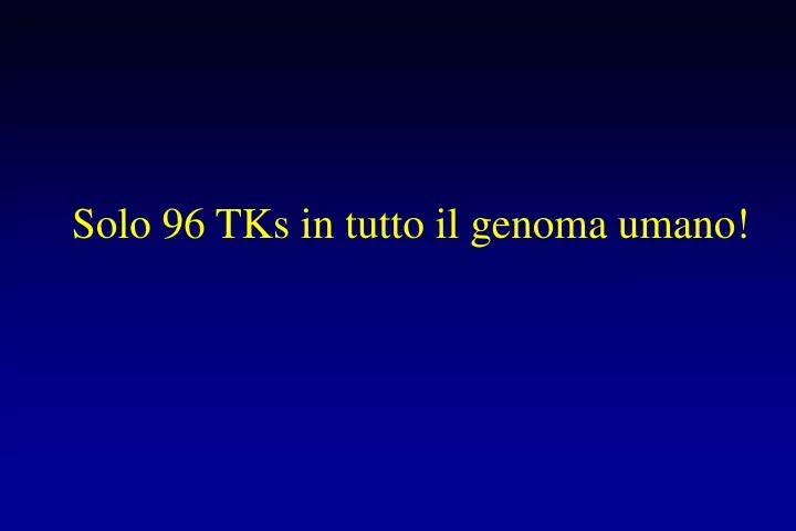 solo 96 tks in tutto il genoma umano