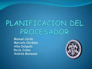planificacion del procesador