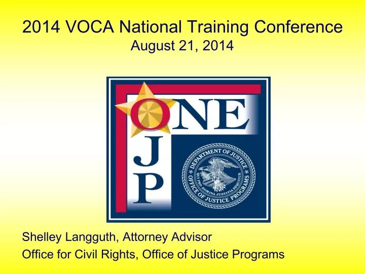 2014 voca national training conference august 21 2014