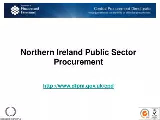 Northern Ireland Public Sector Procurement dfpni.uk/cpd