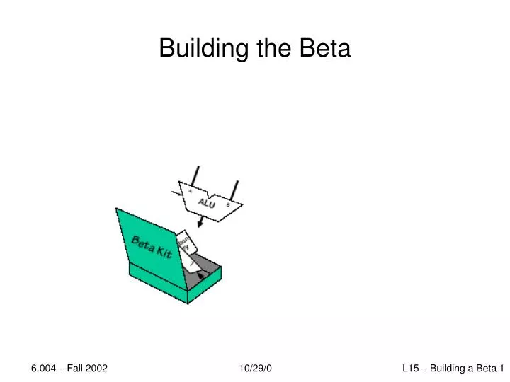 building the beta
