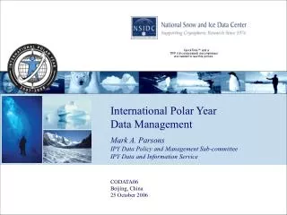 International Polar Year Data Management