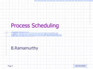 process scheduling