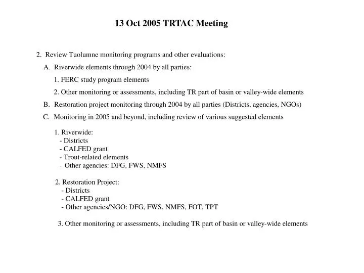 13 oct 2005 trtac meeting