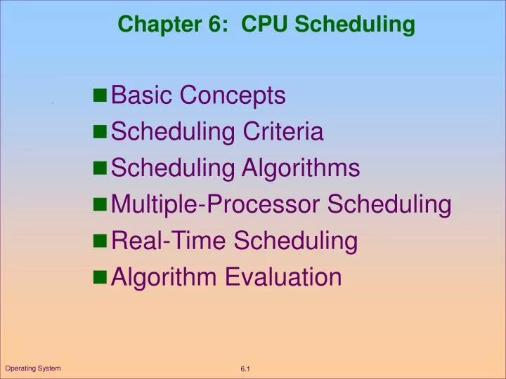 chapter 6 cpu scheduling