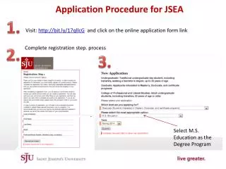 Application Procedure for JSEA