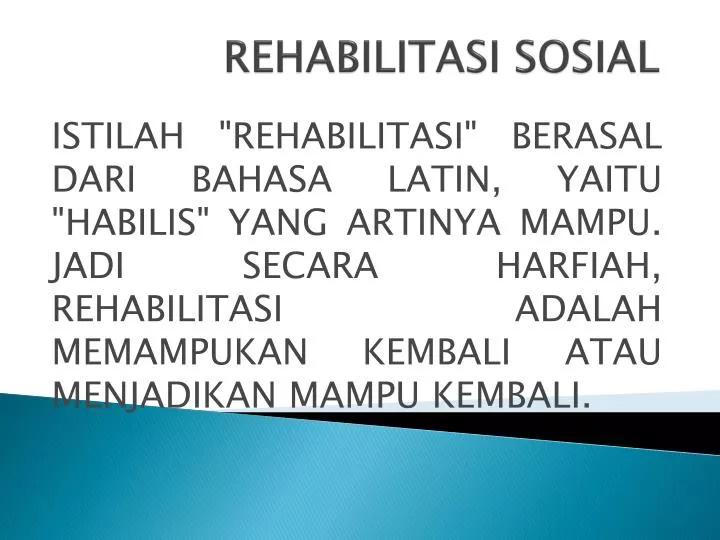 rehabilitasi sosial