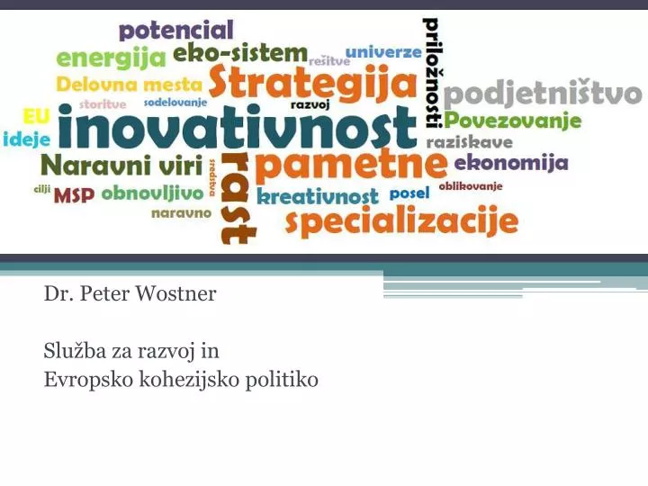 dr peter wostner slu ba za razvoj in evropsko kohezijsko politiko