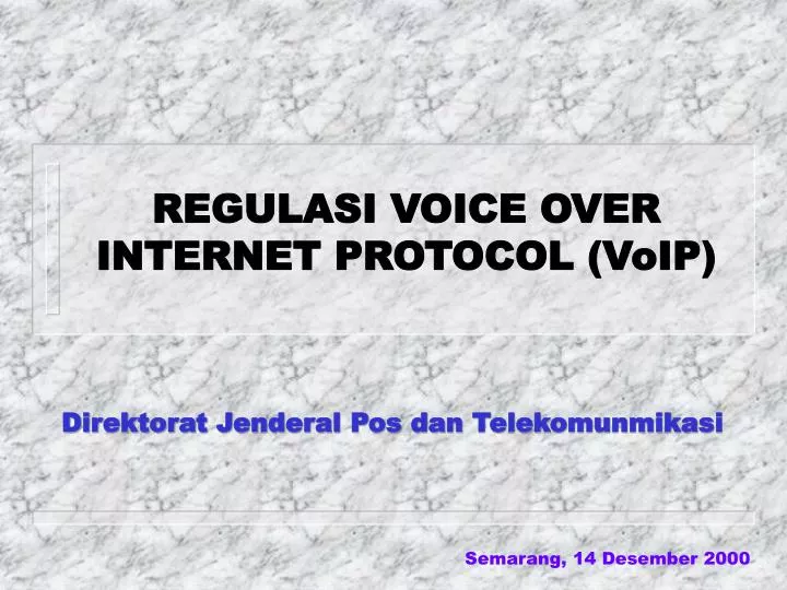 regulasi voice over internet protocol voip