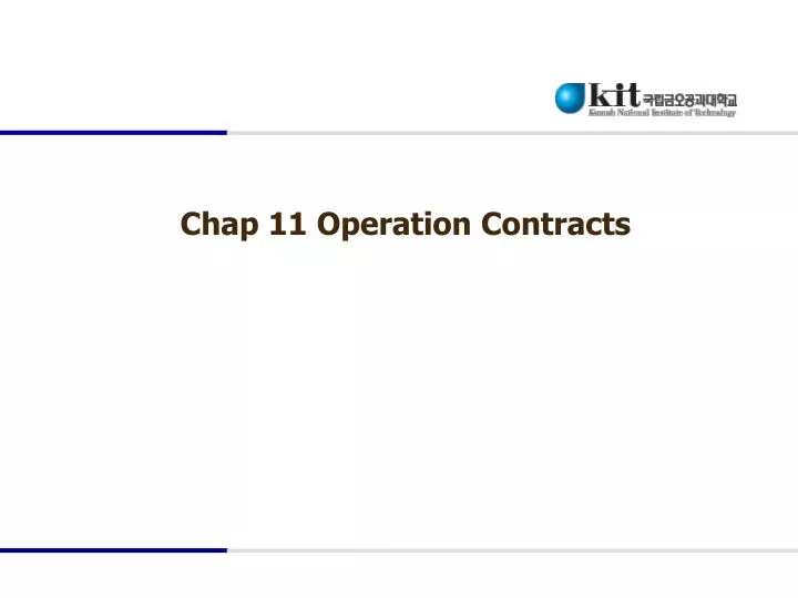 chap 11 operation contracts