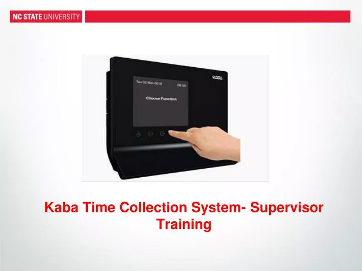 kaba time collection system supervisor training