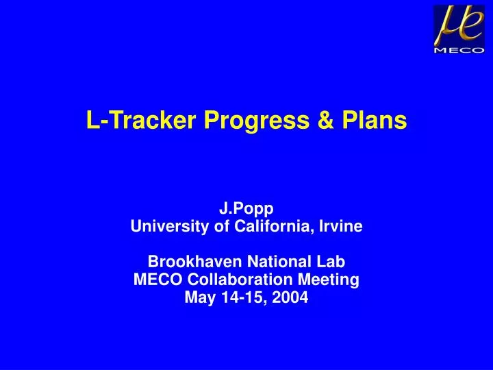 l tracker progress plans