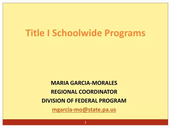 maria garcia morales regional coordinator division of federal program mgarcia mo@state pa us