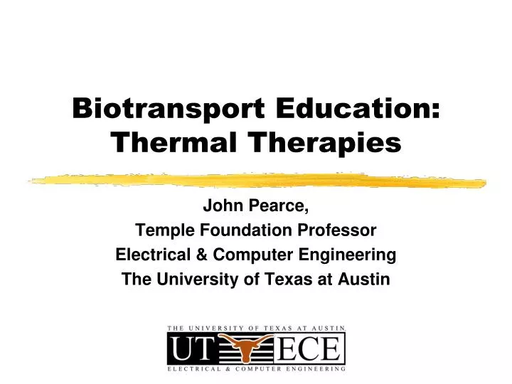 biotransport education thermal therapies