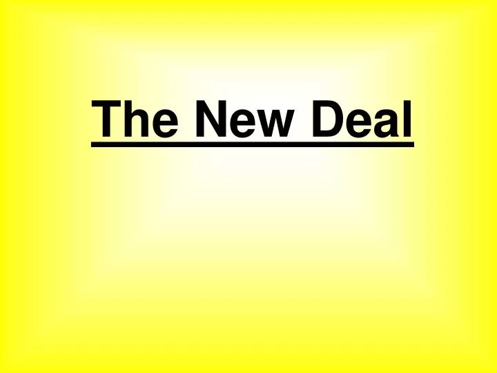 the new deal