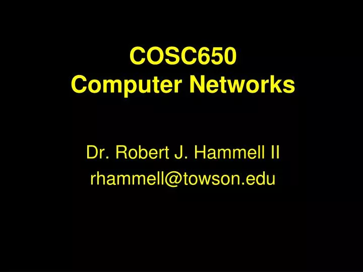 cosc650 computer networks