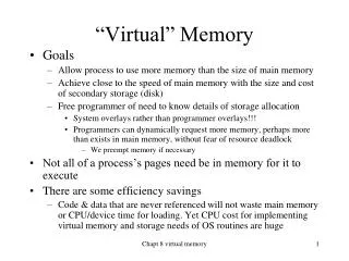 “Virtual” Memory