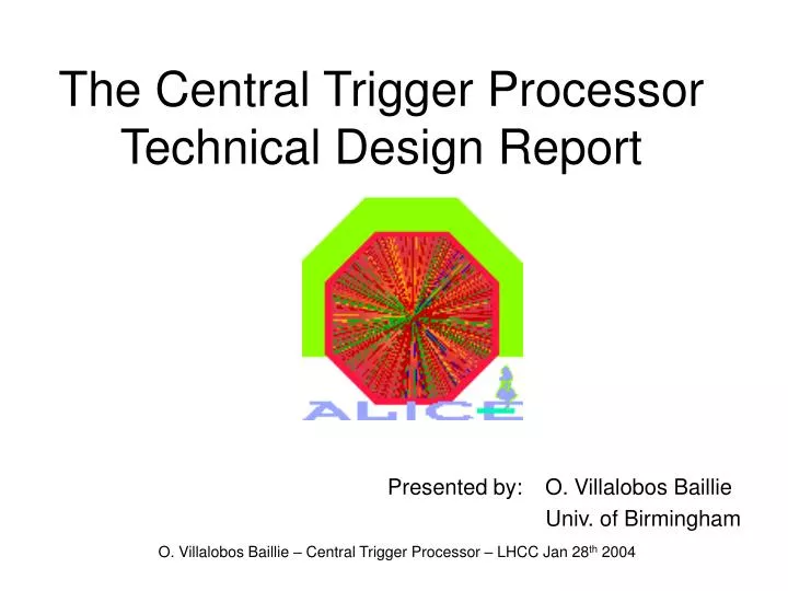 the central trigger processor technical design report