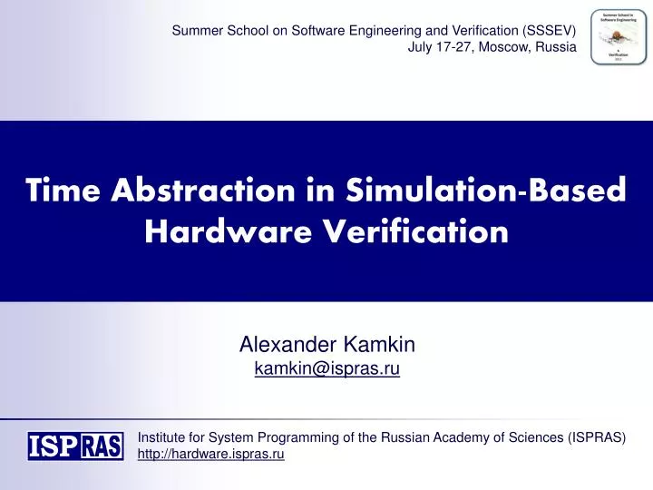 time abstraction in simulation based hardware verification
