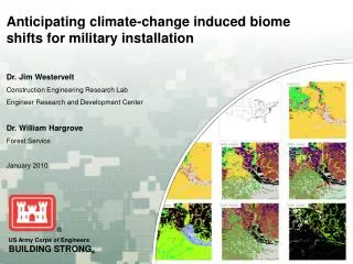 Anticipating climate-change induced biome shifts for military installation