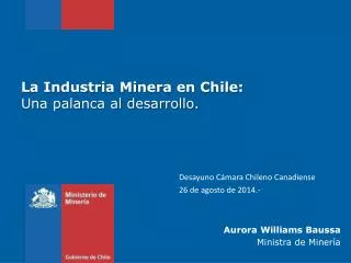 la industria minera en chile una palanca al desarrollo