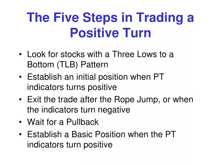 the five steps in trading a positive turn