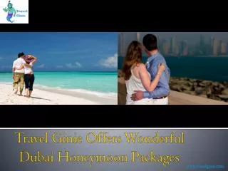 Travel Ginie Offers Wonderful Dubai Honeymoon Packages