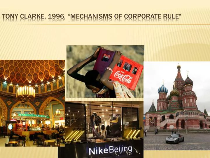 tony clarke 1996 mechanisms of corporate rule