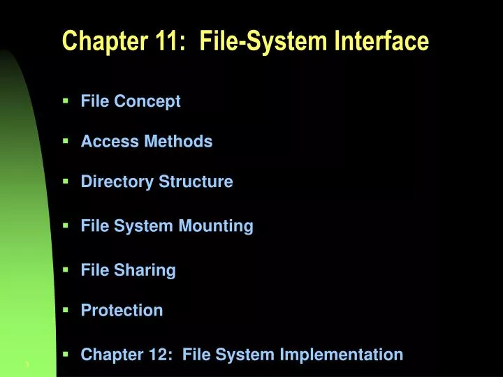 chapter 11 file system interface