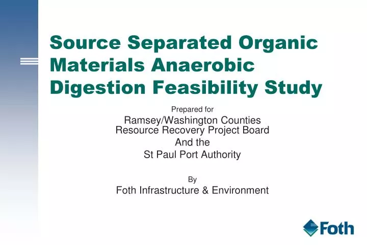 source separated organic materials anaerobic digestion feasibility study