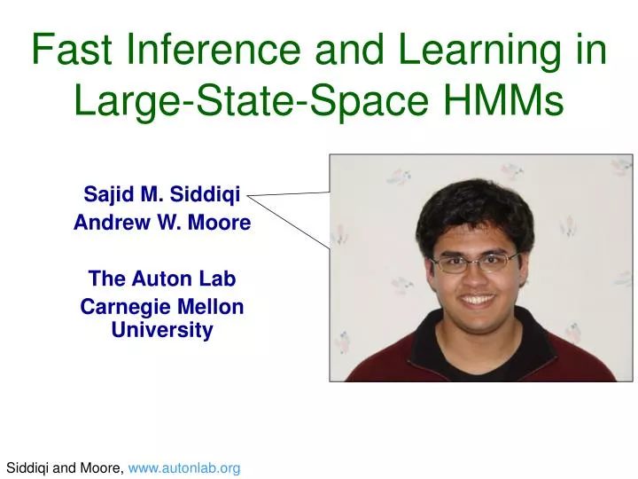 fast inference and learning in large state space hmms