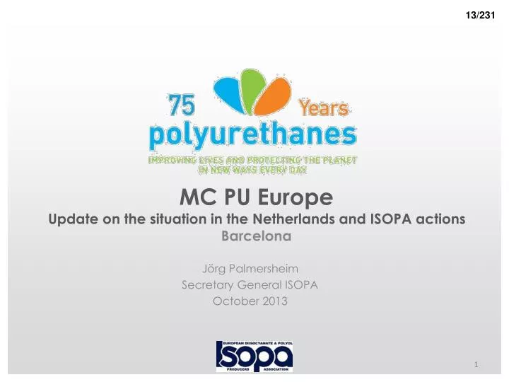 mc pu europe update on the situation in the netherlands and isopa actions barcelona
